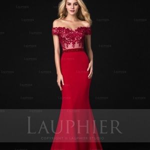 lauphier red prom dress